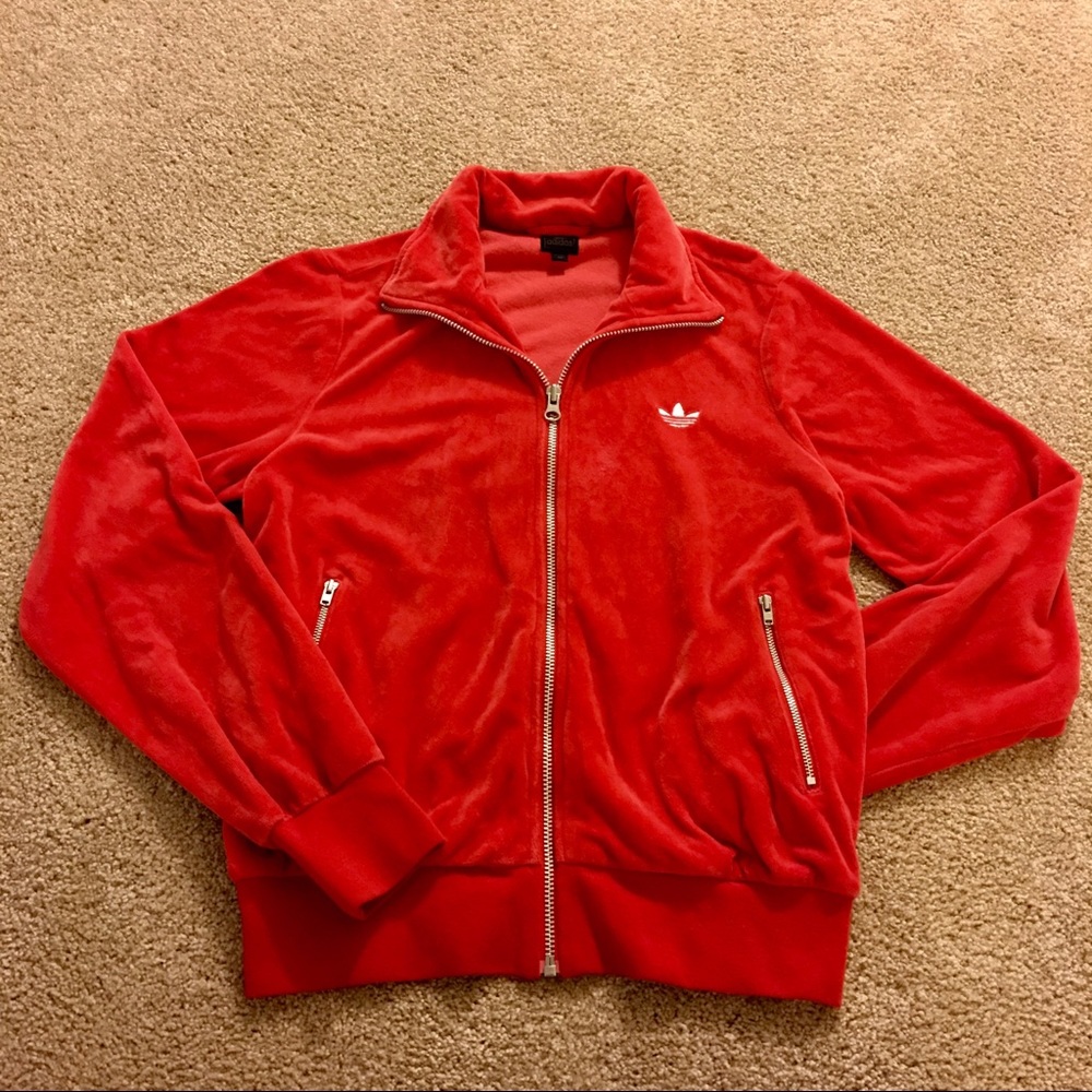🧥Adidas red soft jacket
